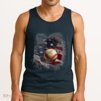 Baseball Usa Flag Tank Top thumb 3