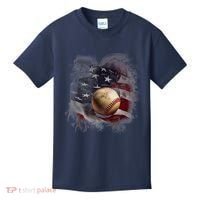 Baseball Usa Flag Kids T-Shirt thumb 0