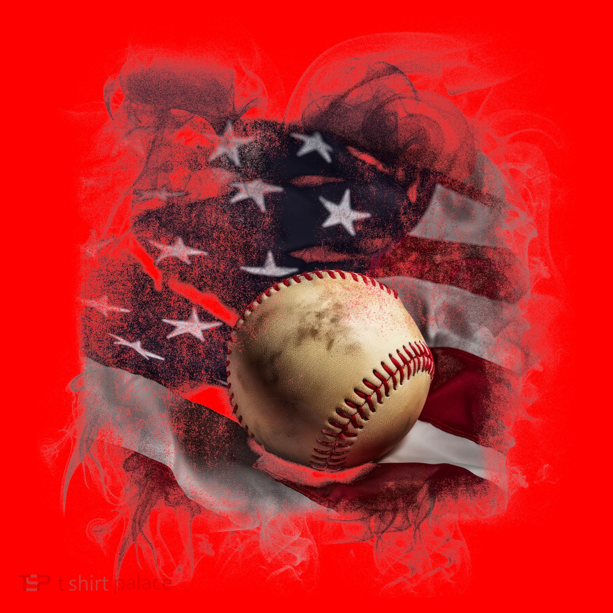 Baseball Usa Flag Santa Hat