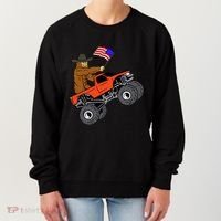 Bigfoot Usa Flag Monster Truck Women's Sweatshirt thumb 0