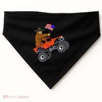 Bigfoot Usa Flag Monster Truck USA-Made Doggie Bandana thumb 0