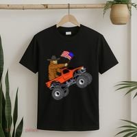 Bigfoot Usa Flag Monster Truck T-Shirt thumb 2