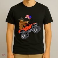 Bigfoot Usa Flag Monster Truck T-Shirt thumb 3