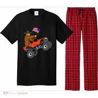 Bigfoot Usa Flag Monster Truck Pajama Set thumb 0