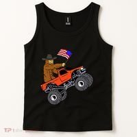 Bigfoot Usa Flag Monster Truck Tank Top thumb 2