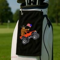 Bigfoot Usa Flag Monster Truck Golf Towel thumb 2