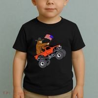 Bigfoot Usa Flag Monster Truck Toddler T-Shirt thumb 2