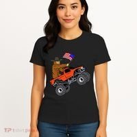 Bigfoot Usa Flag Monster Truck Women's T-Shirt thumb 4