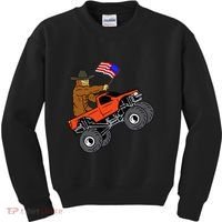 Bigfoot Usa Flag Monster Truck Kids Sweatshirt thumb 0