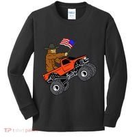 Bigfoot Usa Flag Monster Truck Kids Long Sleeve Shirt thumb 0