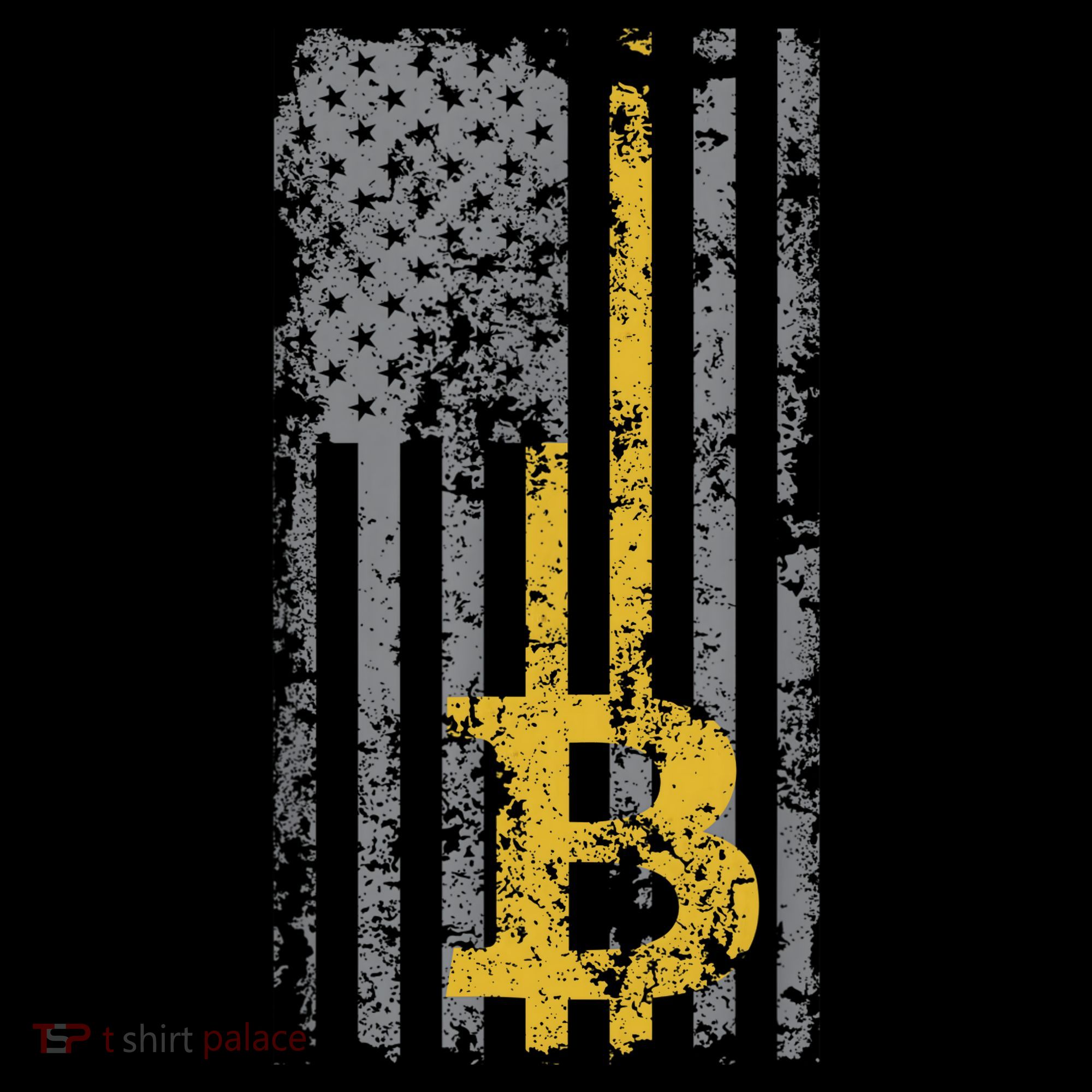 Bitcoin USA Flag Distressed Digital Currency Lover Backpack