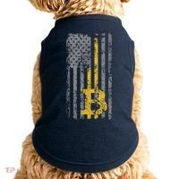Bitcoin USA Flag Distressed Digital Currency Lover Doggie Tank thumb 0