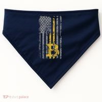 Bitcoin USA Flag Distressed Digital Currency Lover USA-Made Doggie Bandana thumb 0