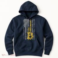 Bitcoin USA Flag Distressed Digital Currency Lover Hoodie thumb 0