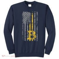 Bitcoin USA Flag Distressed Digital Currency Lover Sweatshirt thumb 0
