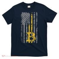 Bitcoin USA Flag Distressed Digital Currency Lover T-Shirt thumb 0