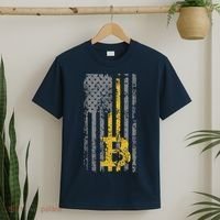 Bitcoin USA Flag Distressed Digital Currency Lover T-Shirt thumb 2