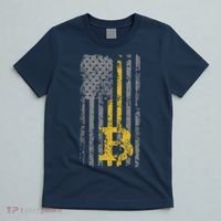 Bitcoin USA Flag Distressed Digital Currency Lover T-Shirt thumb 5