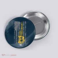 Bitcoin USA Flag Distressed Digital Currency Lover Button thumb 0