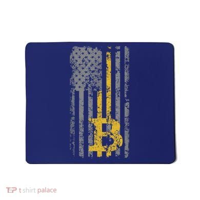 Bitcoin USA Flag Distressed Digital Currency Lover Mousepad
