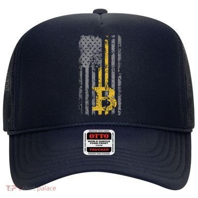 Bitcoin USA Flag Distressed Digital Currency Lover Hat