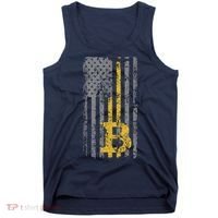 Bitcoin USA Flag Distressed Digital Currency Lover Tank Top thumb 0
