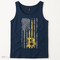 Bitcoin USA Flag Distressed Digital Currency Lover Tank Top thumb 2