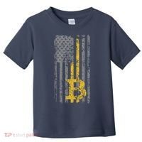 Bitcoin USA Flag Distressed Digital Currency Lover Toddler T-Shirt thumb 0