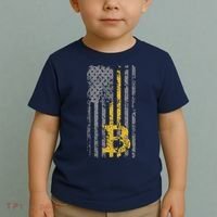 Bitcoin USA Flag Distressed Digital Currency Lover Toddler T-Shirt thumb 2