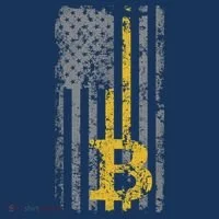 Bitcoin USA Flag Distressed Digital Currency Lover Women's T-Shirt thumb 6