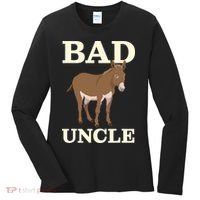 Bad Uncle Funny Uncle Donkey Uncles Gift Women's Long Sleeve Shirt thumb 0