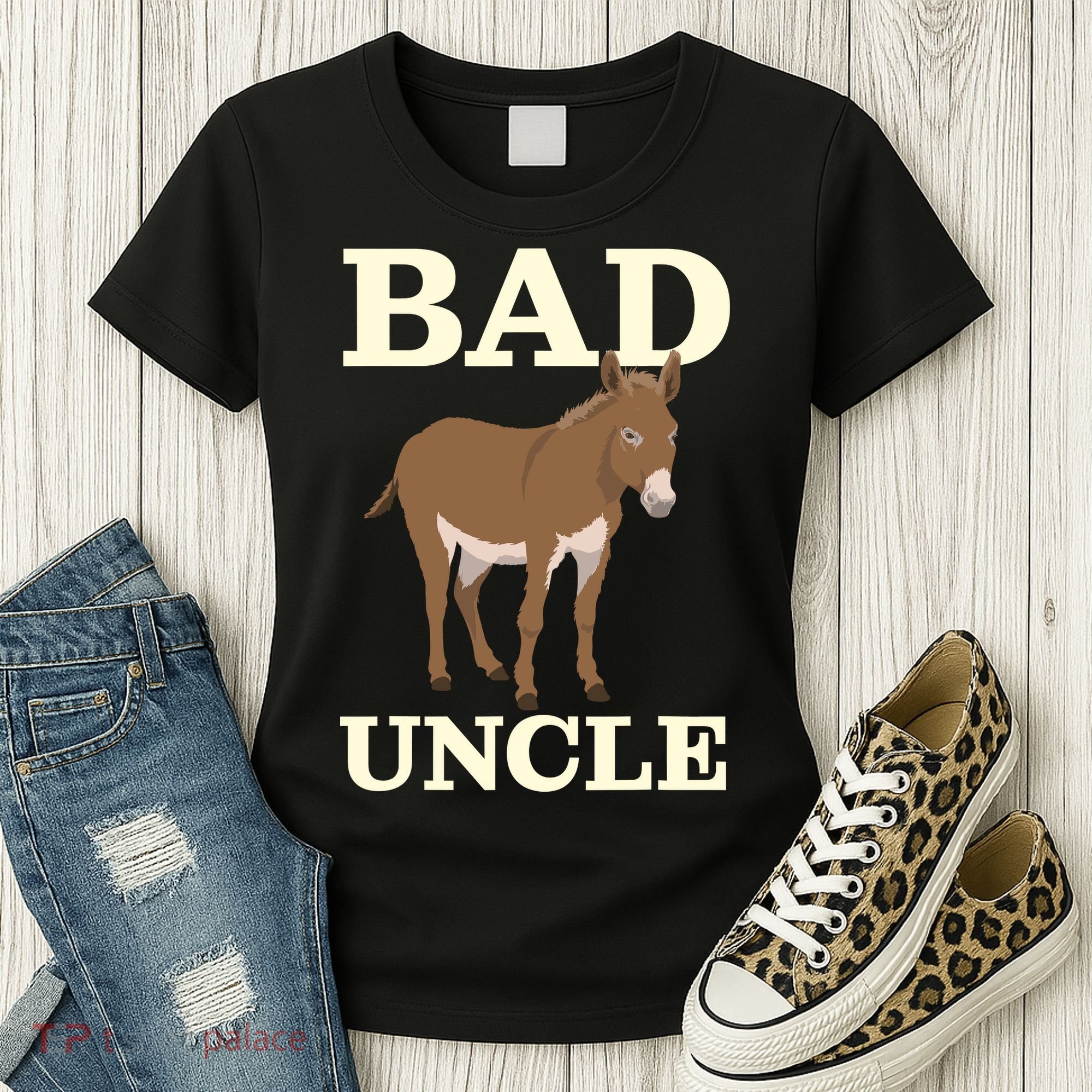 Bad Uncle Funny Uncle Donkey Uncles Gift Women's T-Shirt