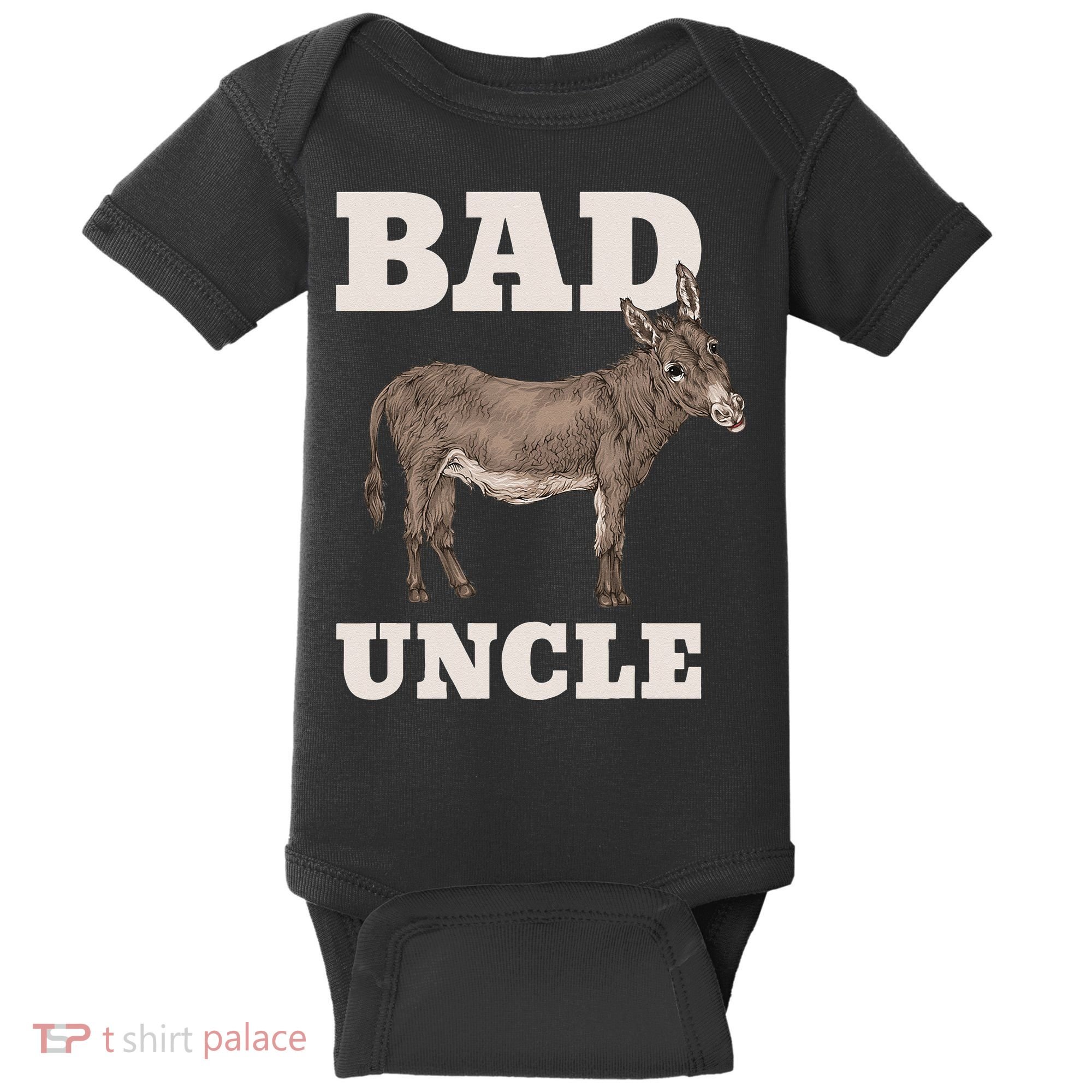 BADASS Uncle Funny Pun Cool Baby Bodysuit