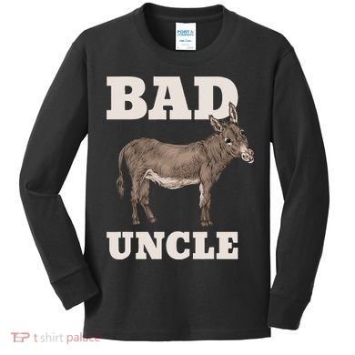 BADASS Uncle Funny Pun Cool Kids Long Sleeve Shirt