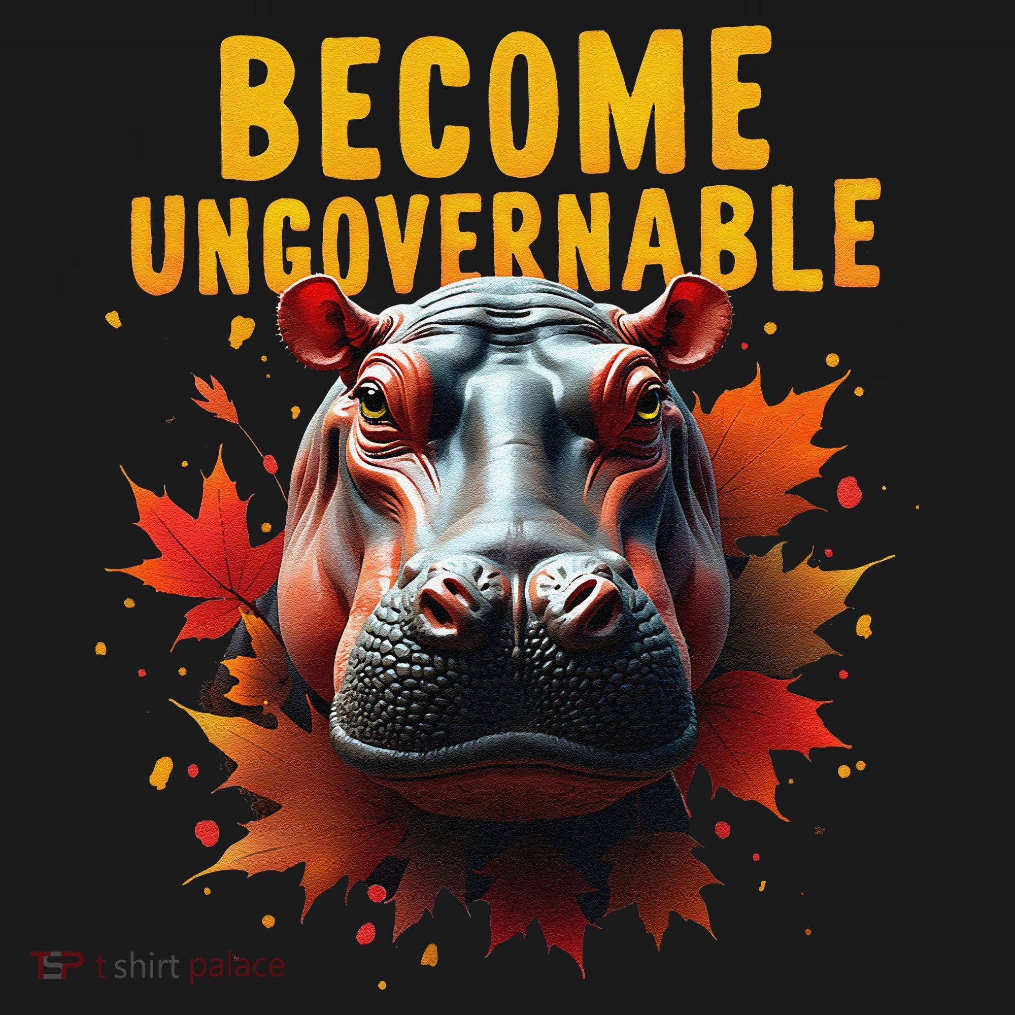 Become Ungovernable Funny Baby Hippo Moo Deng Funny Groovy Toddler Hoodie