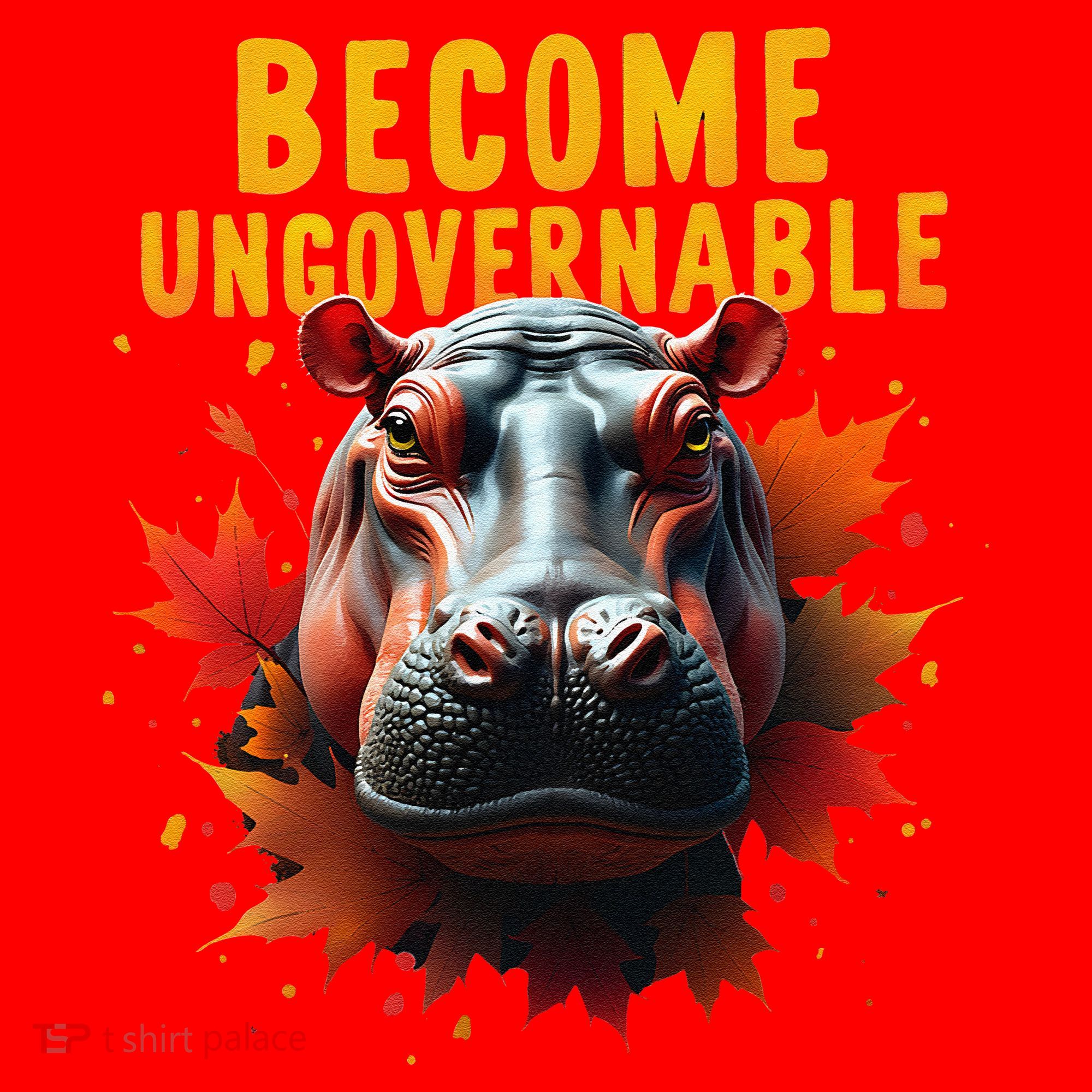 Become Ungovernable Funny Baby Hippo Moo Deng Funny Groovy Santa Hat