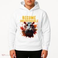 Become Ungovernable Funny Baby Hippo Moo Deng Funny Groovy Hoodie thumb 2