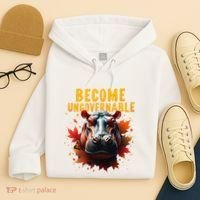 Become Ungovernable Funny Baby Hippo Moo Deng Funny Groovy Hoodie thumb 4