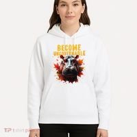 Become Ungovernable Funny Baby Hippo Moo Deng Funny Groovy Hoodie thumb 5