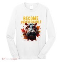 Become Ungovernable Funny Baby Hippo Moo Deng Funny Groovy Long Sleeve Shirt thumb 0