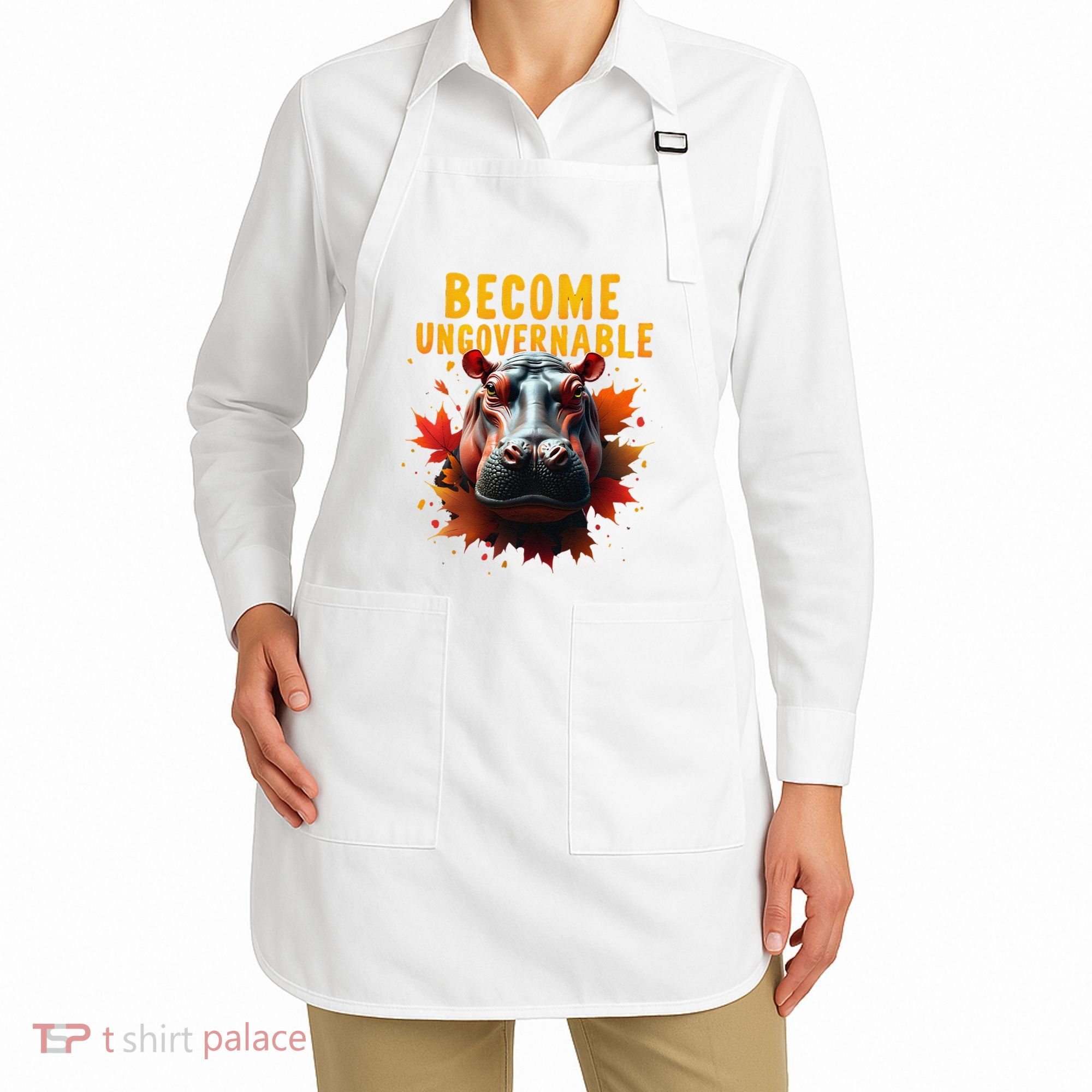 Become Ungovernable Funny Baby Hippo Moo Deng Funny Groovy Apron