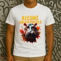 Become Ungovernable Funny Baby Hippo Moo Deng Funny Groovy T-Shirt thumb 3