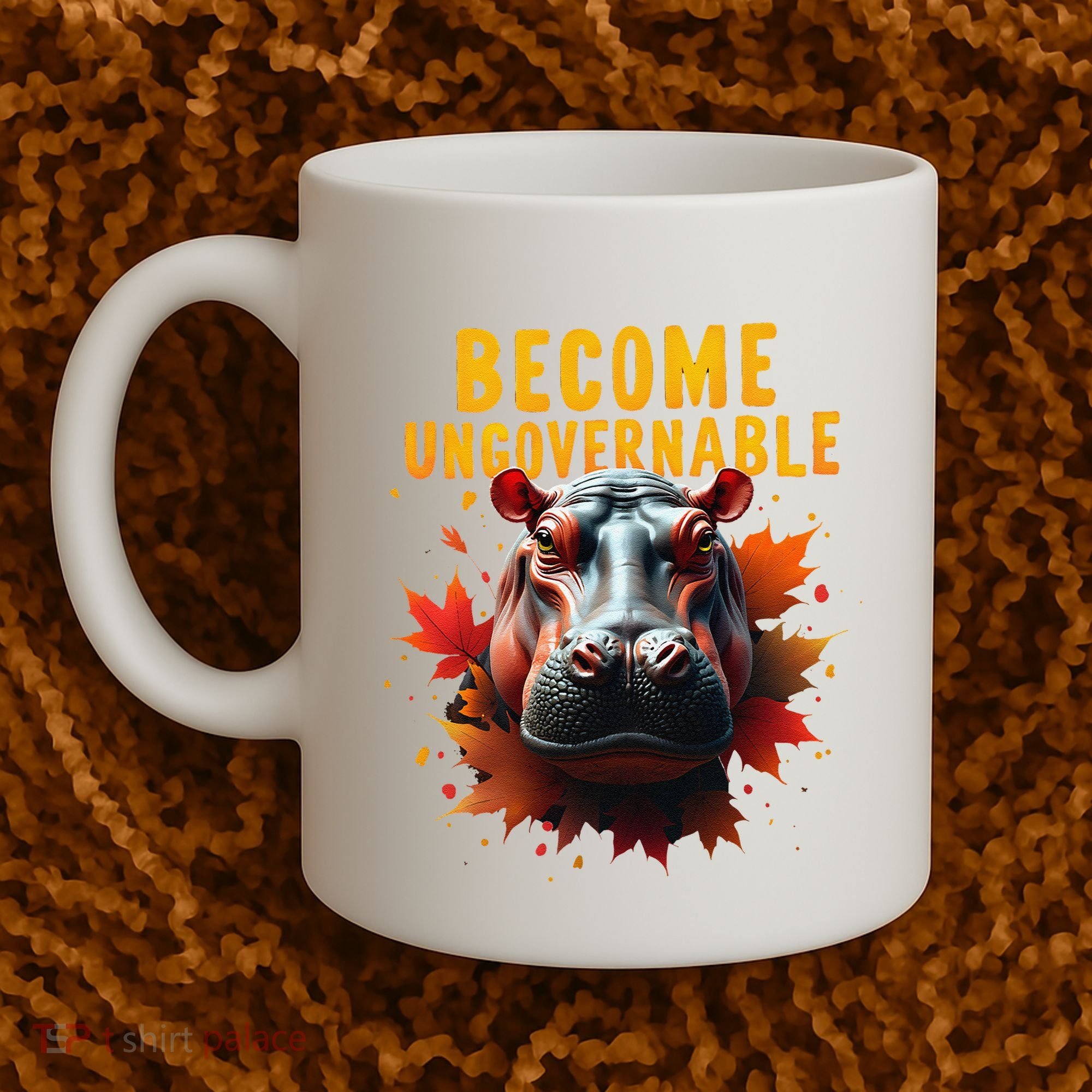 Become Ungovernable Funny Baby Hippo Moo Deng Funny Groovy Coffee Mug