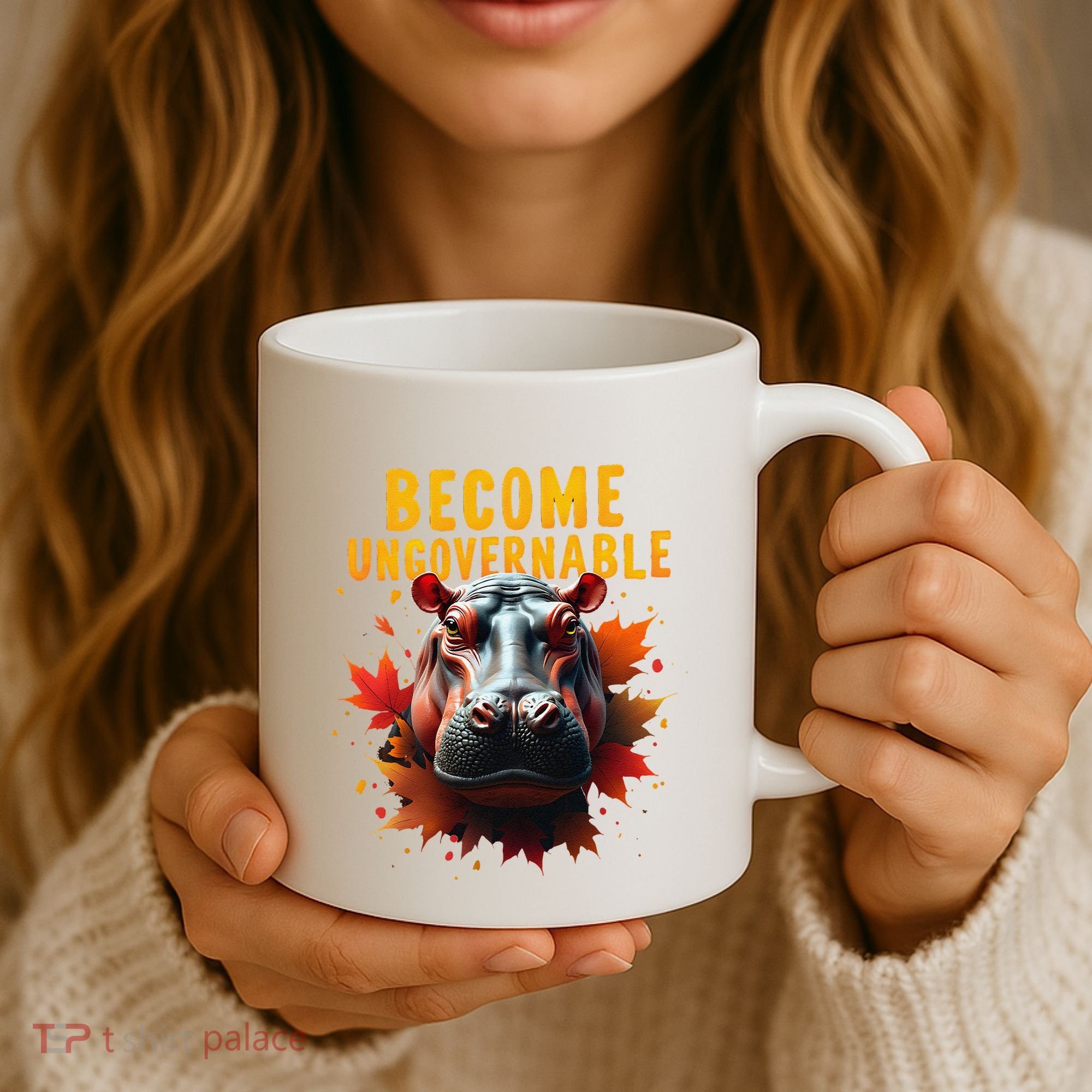 Become Ungovernable Funny Baby Hippo Moo Deng Funny Groovy Coffee Mug