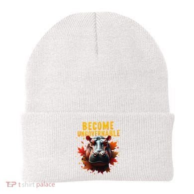 Become Ungovernable Funny Baby Hippo Moo Deng Funny Groovy Beanie