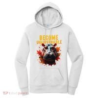 Become Ungovernable Funny Baby Hippo Moo Deng Funny Groovy Women's Hoodie thumb 0