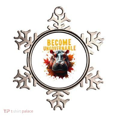 Become Ungovernable Funny Baby Hippo Moo Deng Funny Groovy Ornament