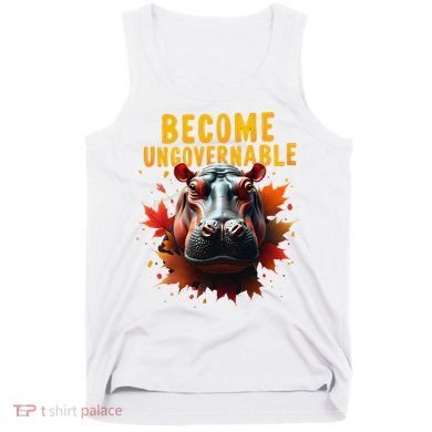 Become Ungovernable Funny Baby Hippo Moo Deng Funny Groovy Tank Top