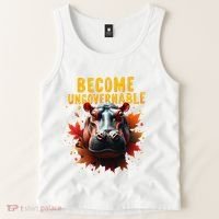 Become Ungovernable Funny Baby Hippo Moo Deng Funny Groovy Tank Top thumb 2