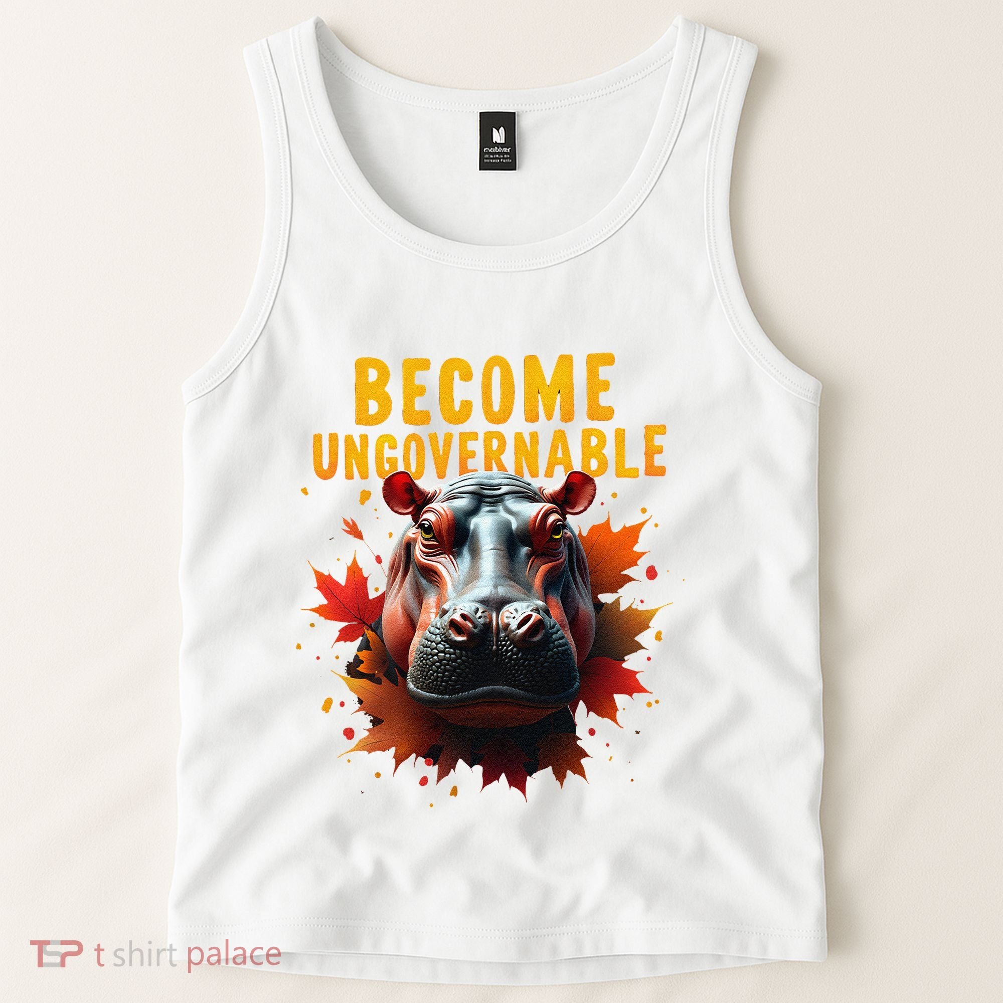Become Ungovernable Funny Baby Hippo Moo Deng Funny Groovy Tank Top